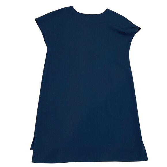 Amanda Uprichard Women's‎ Medium Black Pull Over Shift Dress Cap Sleeves V Neck - Picture 6 of 6